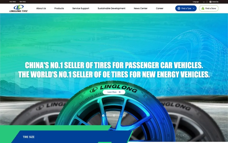 Linglong Tire官网预览