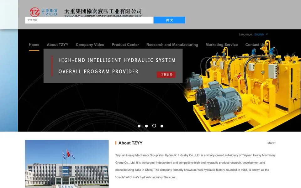 TZYY Hydraulics官网预览