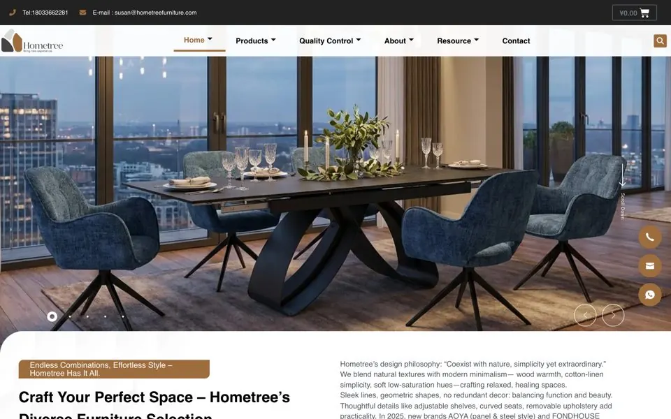 hometreefurniture.com网站预览